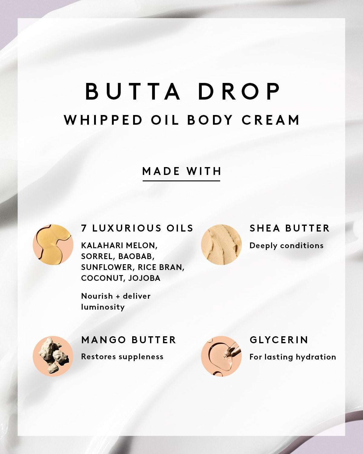 Butta Drop Mini Shimmering Whipped Oil Body Cream with Tropical Oils + Shea Butter