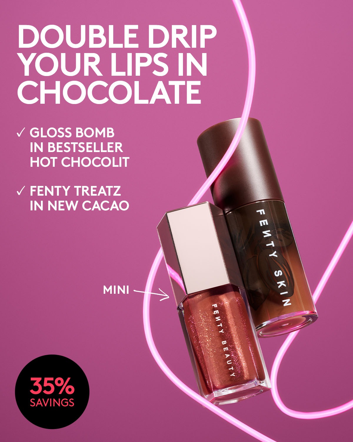 Chocolit Treatz Lip Luminizer + Lip Oil Duo